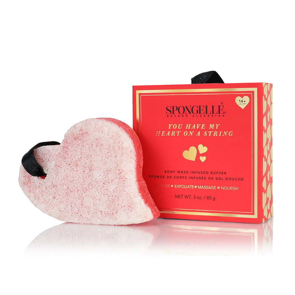 You Have My Heart On a String: Boxed Heart Shaped Sponge from KADOU Boutique
