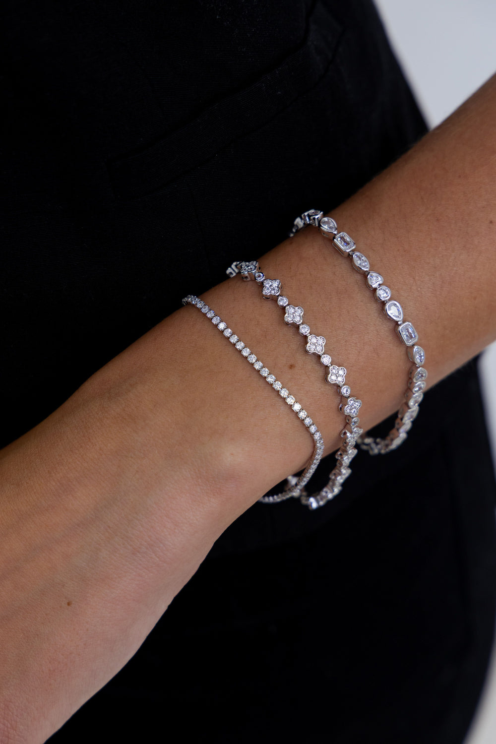 Perrine Bezel Tennis Bracelet from KADOU Boutique