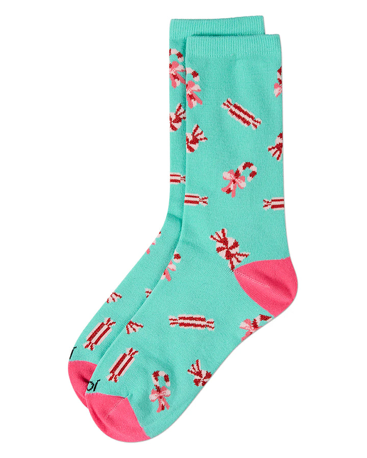 Women's "Holiday Candy" Christmas Novelty Crew Sock