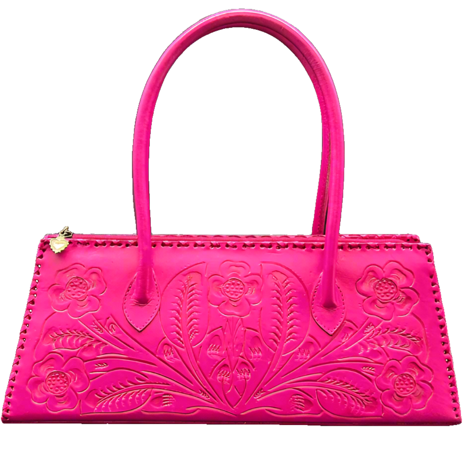 The Abby | Hand-Tooled Leather East to West Shoulder Handbag