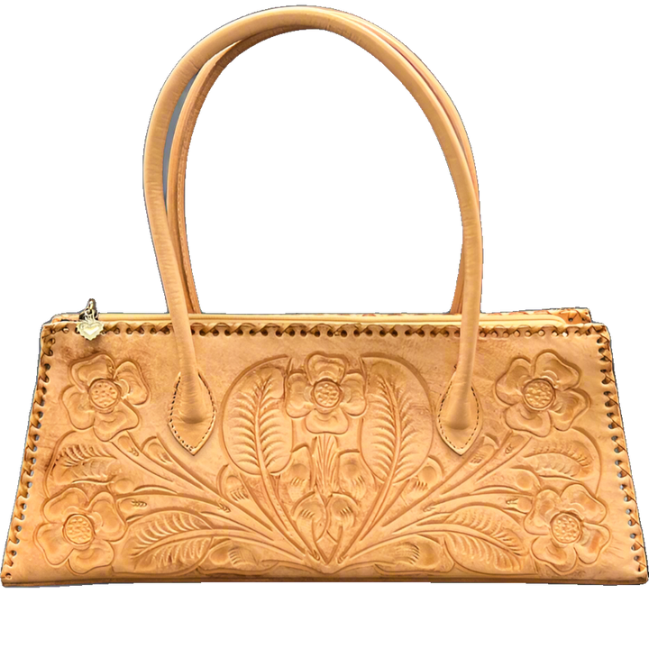 The Abby | Hand-Tooled Leather East to West Shoulder Handbag