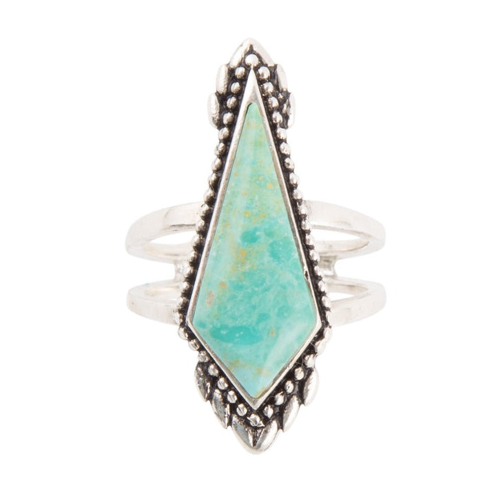 Anemone Blue Turquoise and Sterling Silver Statement Ring