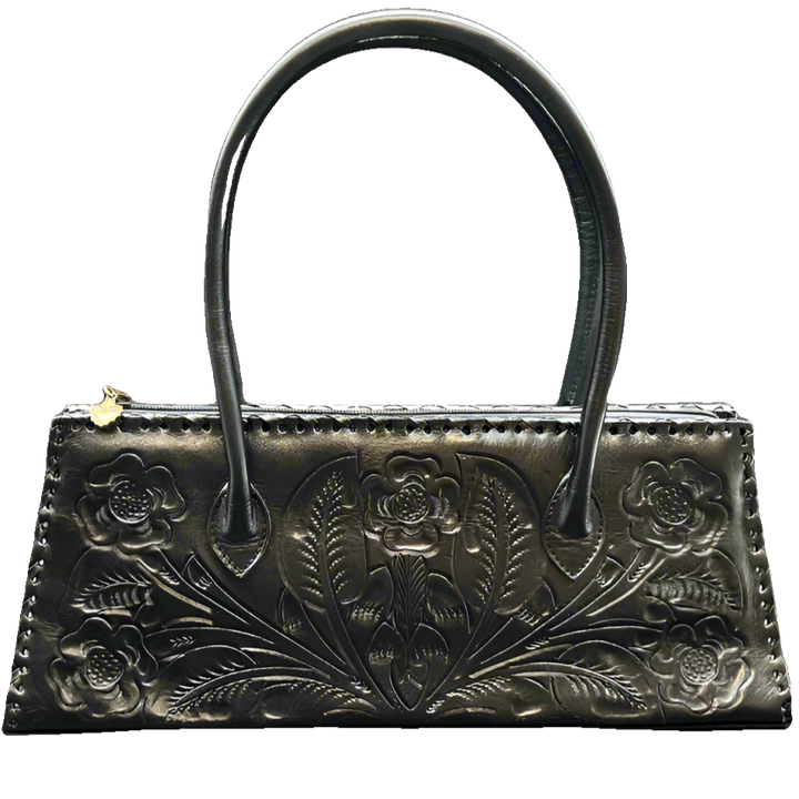 The Abby | Hand-Tooled Leather East to West Shoulder Handbag from KADOU Boutique