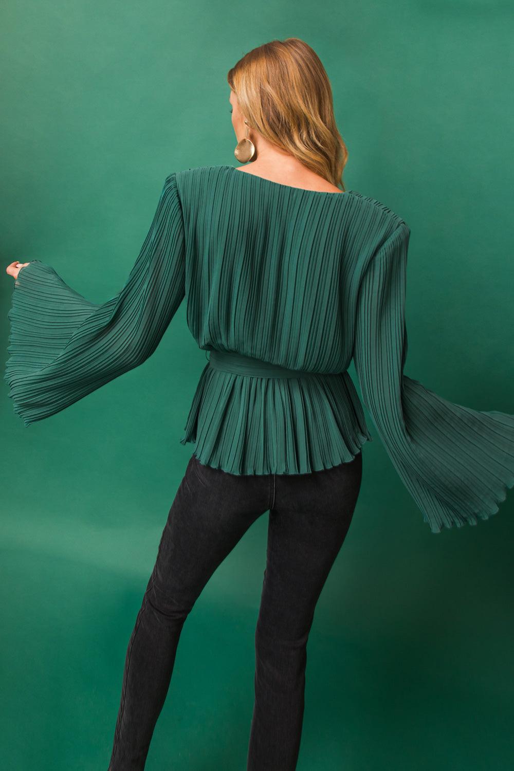 Hello Sweetheart Pleated Top from KADOU Boutique