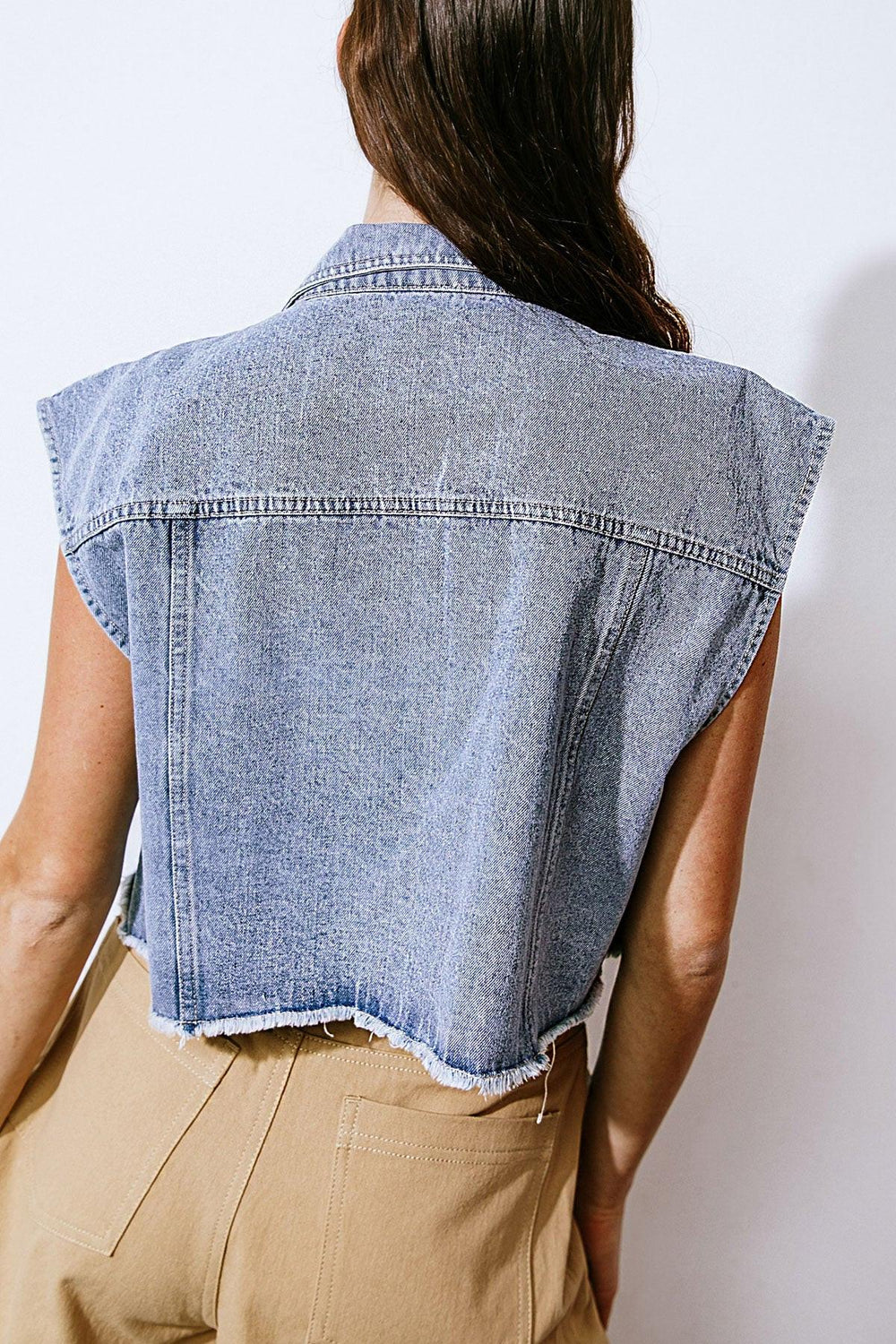 Claim to Fame Denim Vest from KADOU Boutique