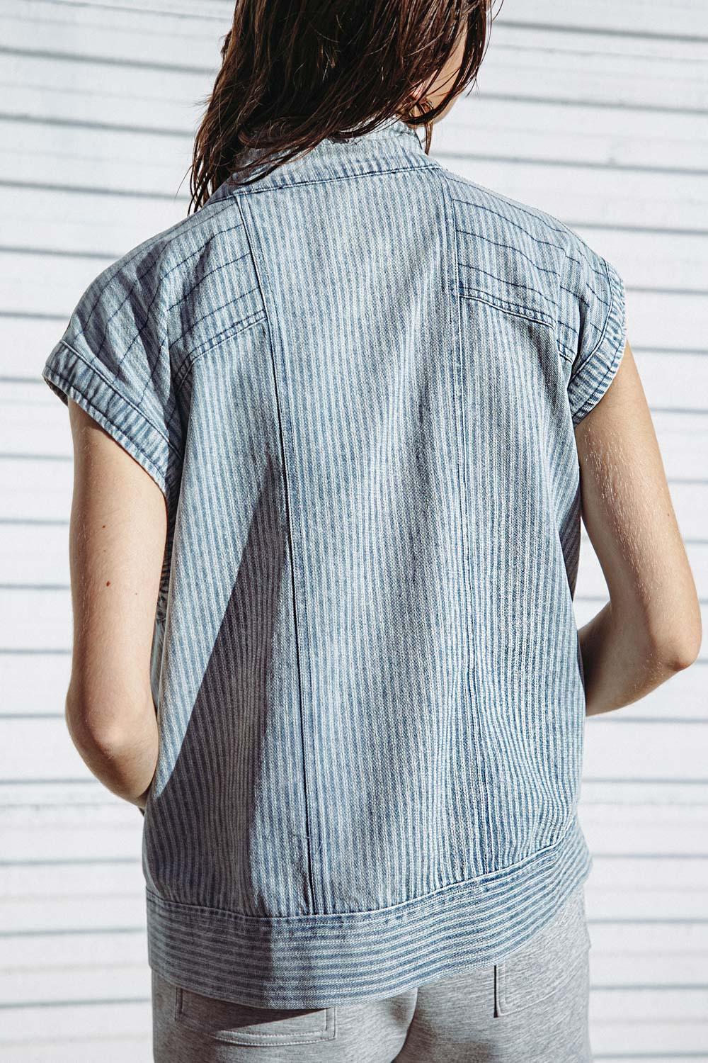 Late Summer Nights Denim Vest from KADOU Boutique