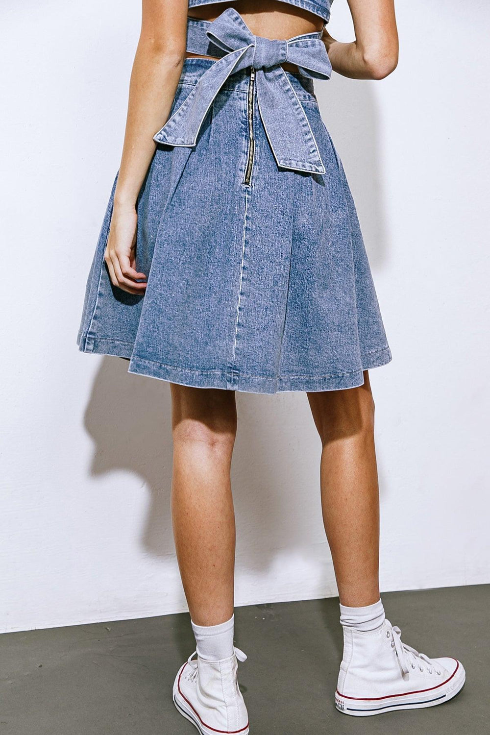 Your Eyes On Mine Denim Mini Skirt from KADOU Boutique