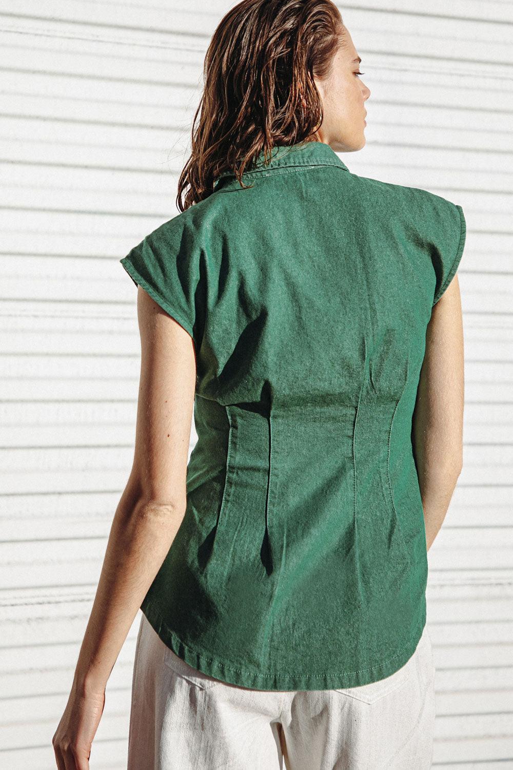 Clean Slate Denim Top from KADOU Boutique