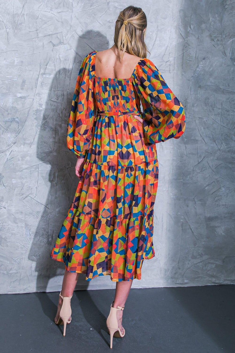 Nothing Was the Same Woven Midi Dress from KADOU Boutique