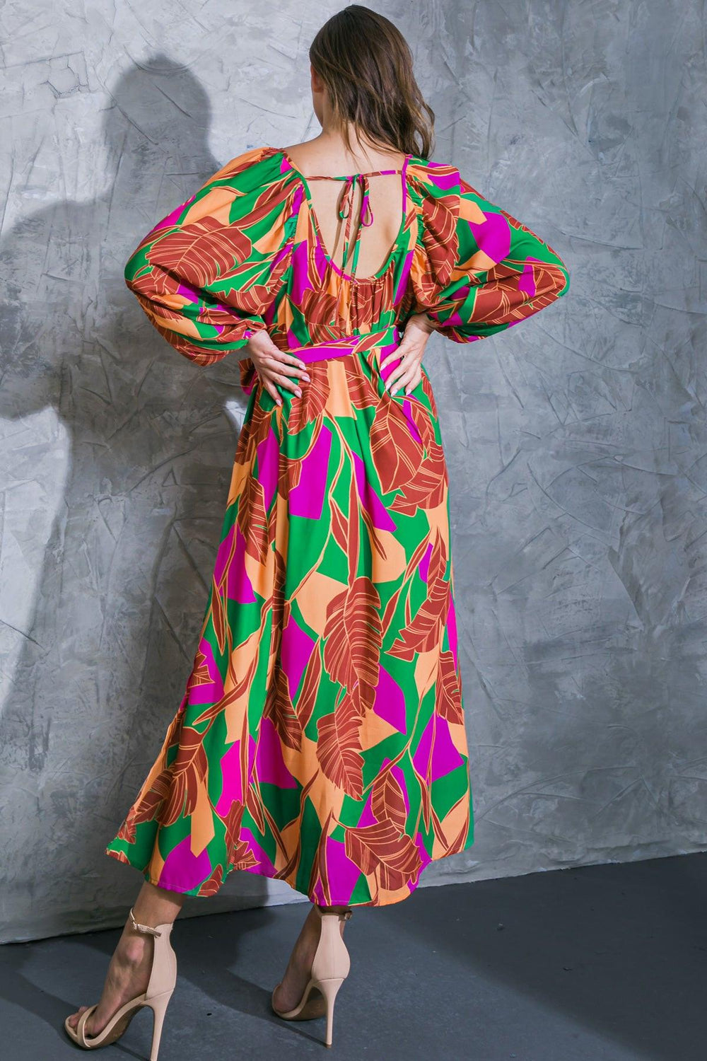 Cue the Chic Woven Midi Dress from KADOU Boutique