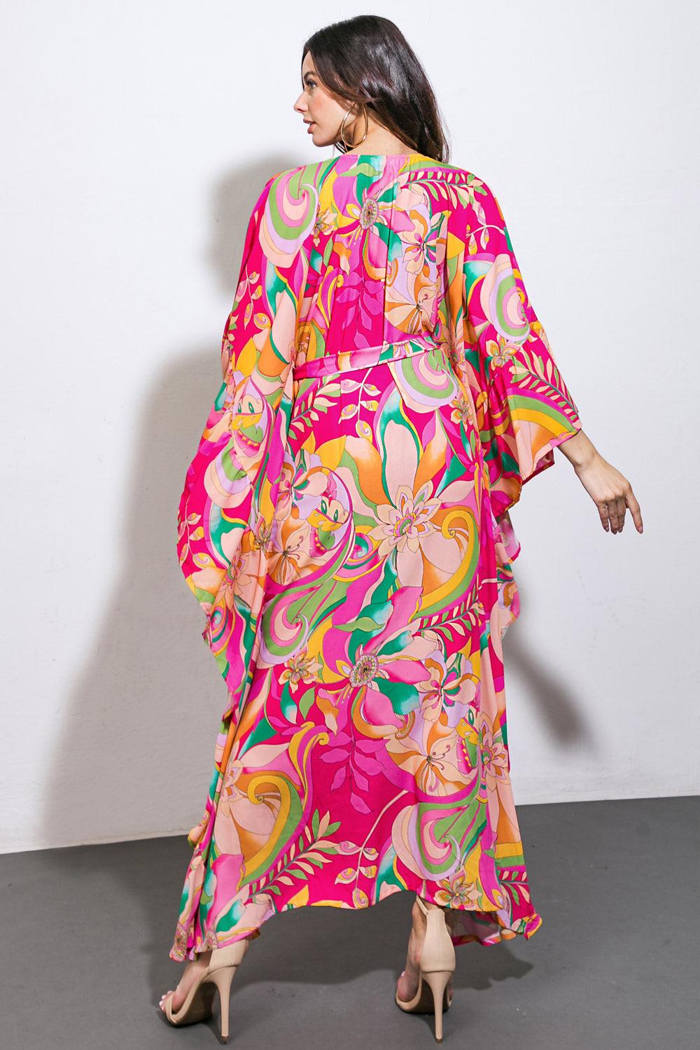 Seaside Girls Woven Kaftan Dress from KADOU Boutique