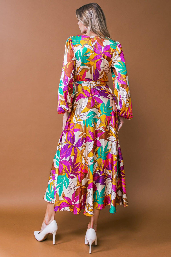 Carefree Confidence Woven Midi Dress from KADOU Boutique