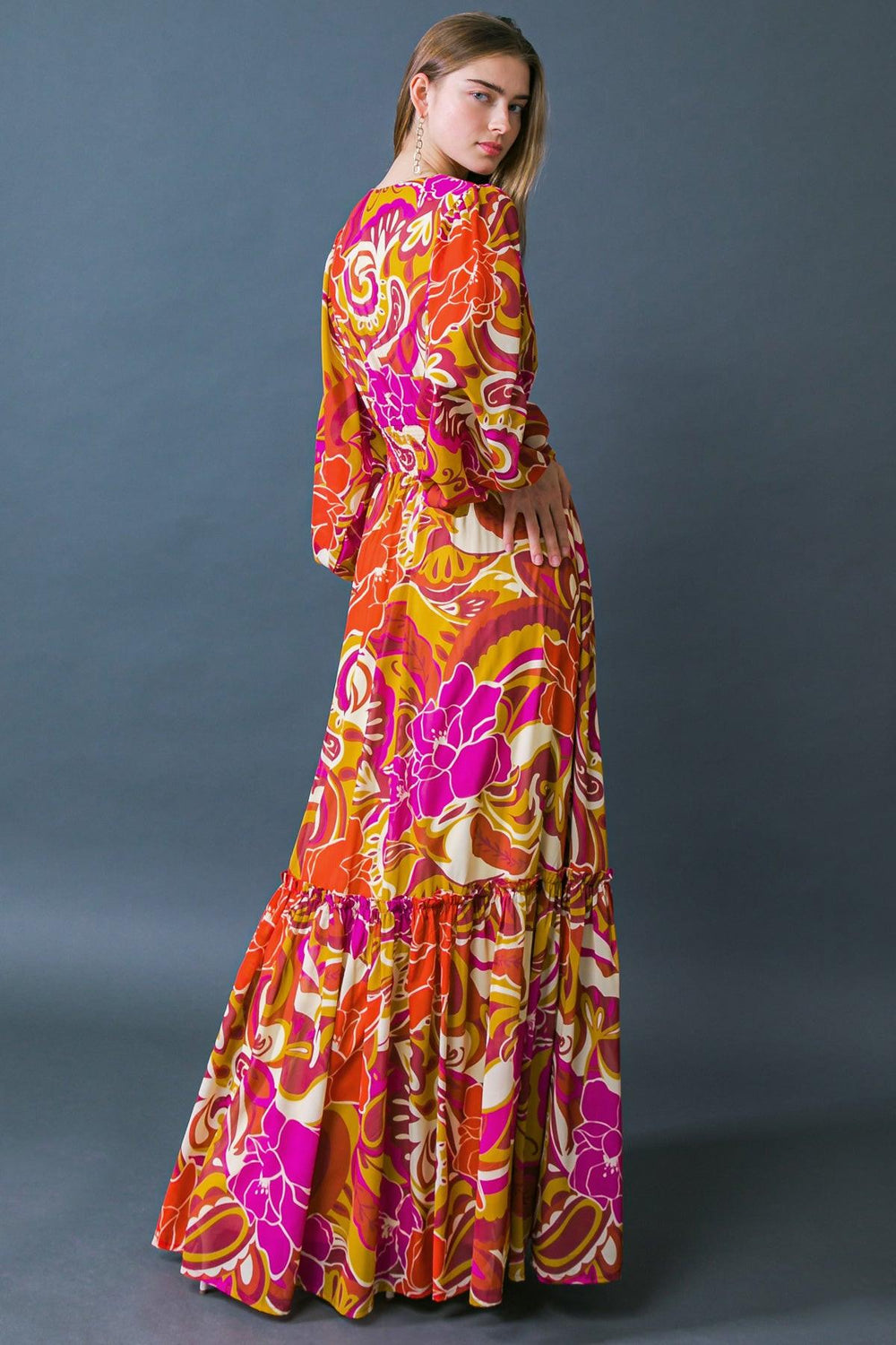 Ready for the Spotlight Woven Maxi Dress from KADOU Boutique
