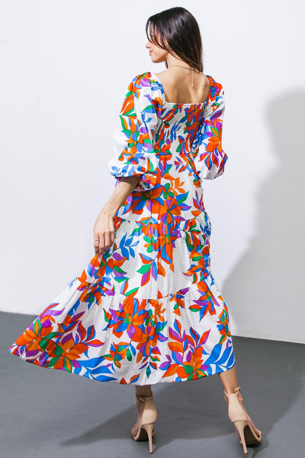 Feeling Optimistic Woven Midi Dress from KADOU Boutique