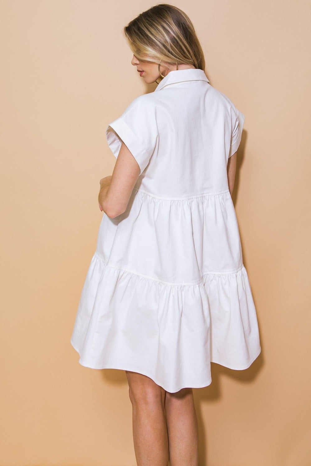 Timeless Beauty Twill Mini Dress from KADOU Boutique