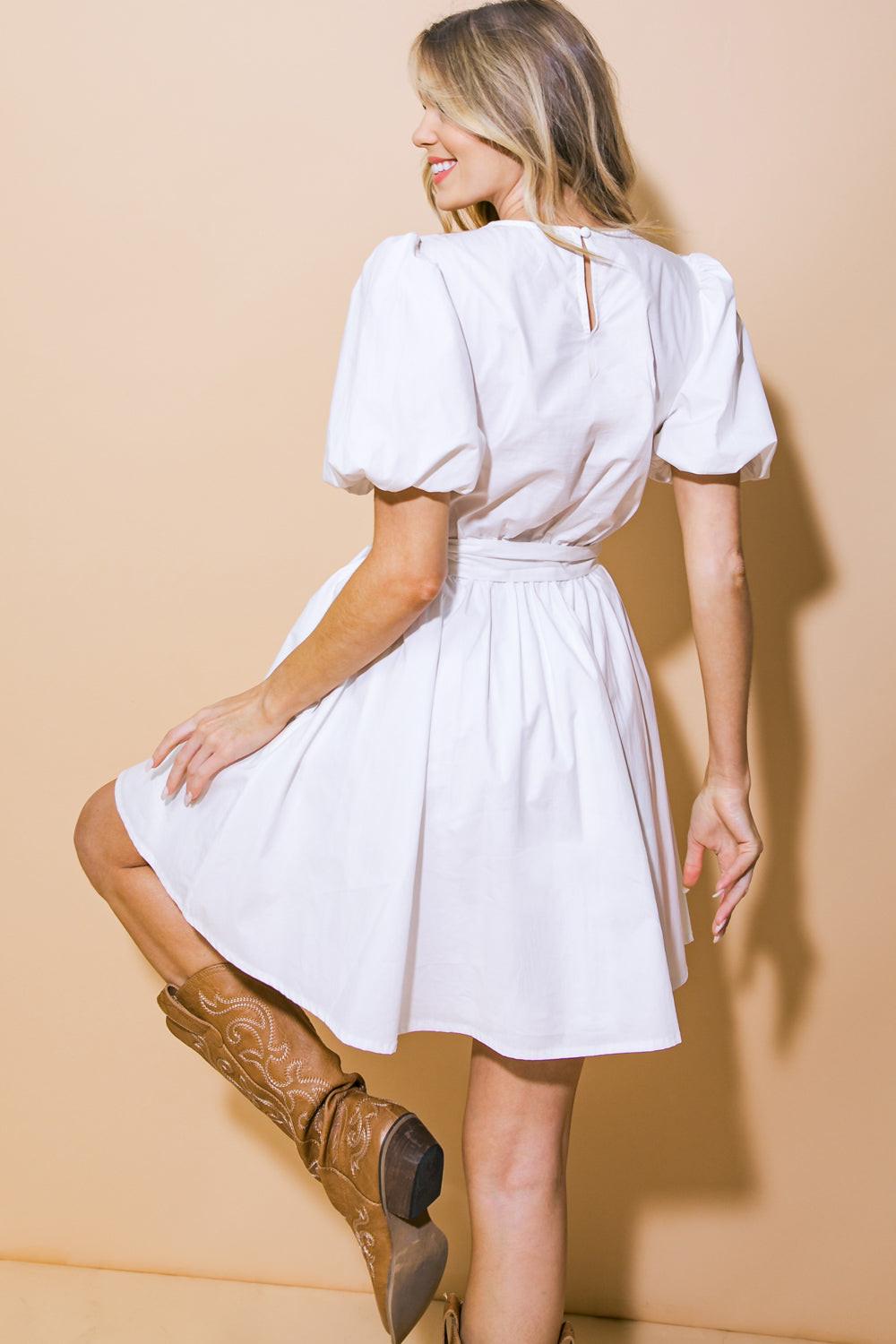 In My Feelings Woven Mini Dress from KADOU Boutique