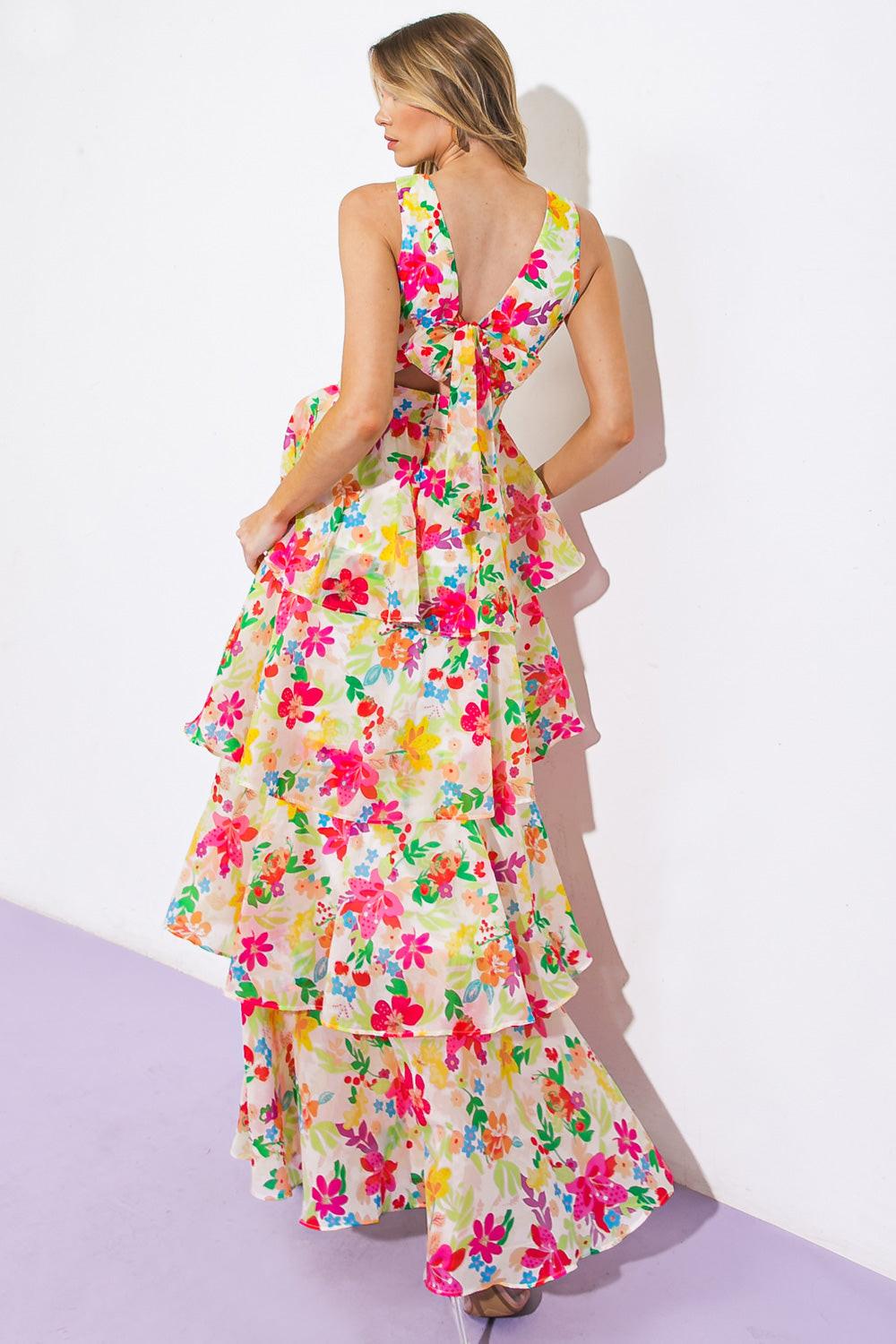 Del Rey High Rise Woven Maxi Dress from KADOU Boutique