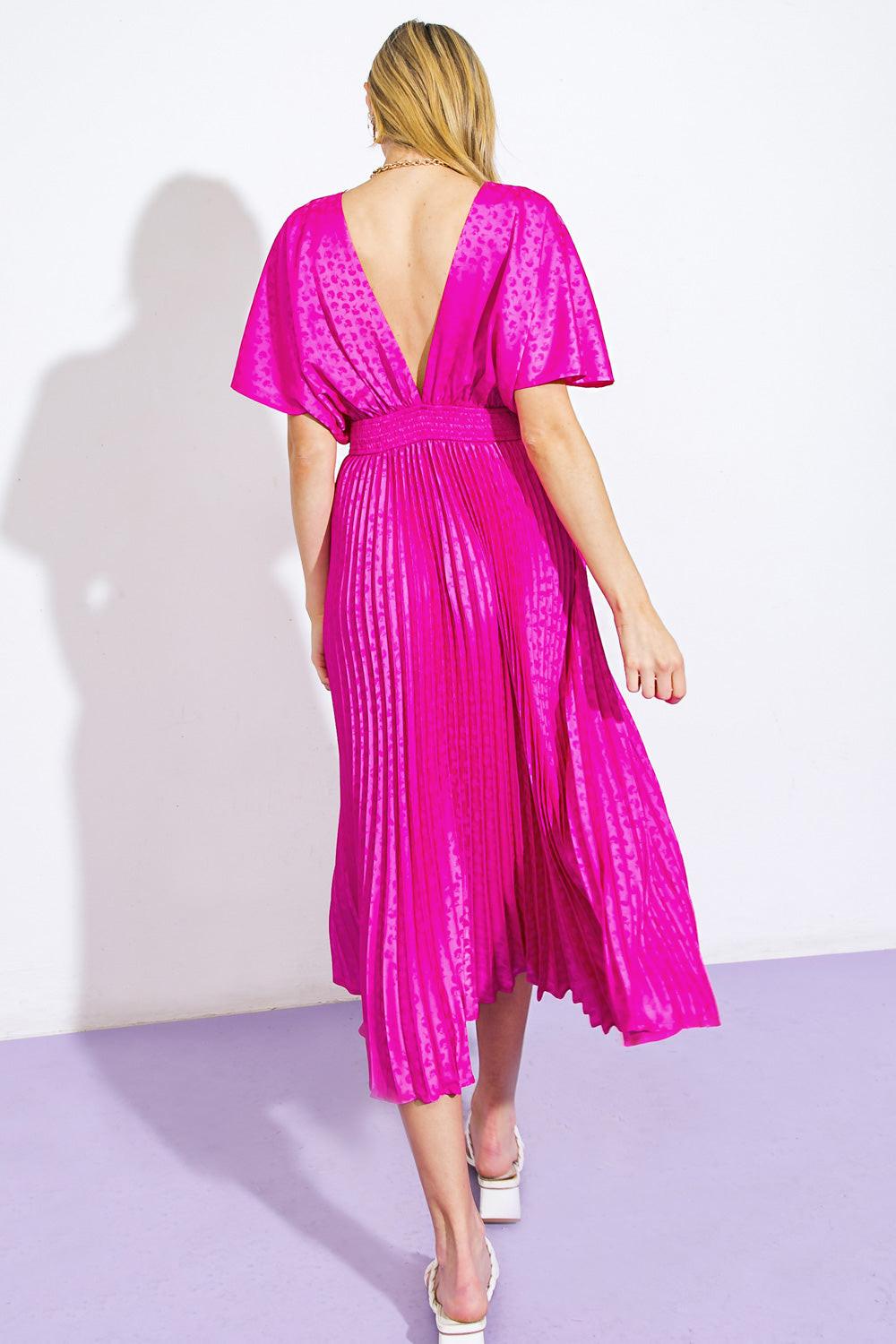 Cowgirl Repeat Satin Midi Dress from KADOU Boutique