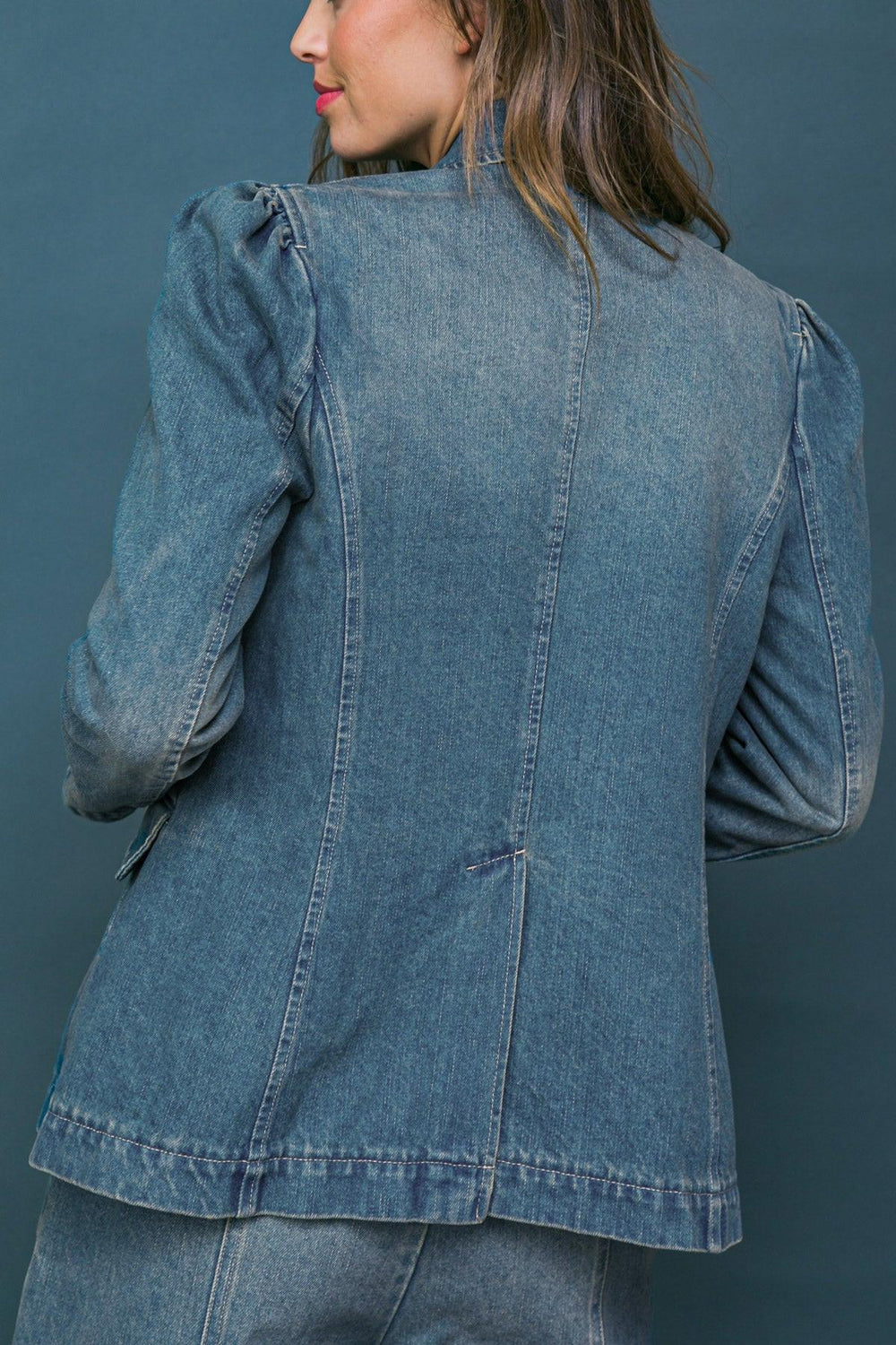 Give It Your All Denim Blazer from KADOU Boutique