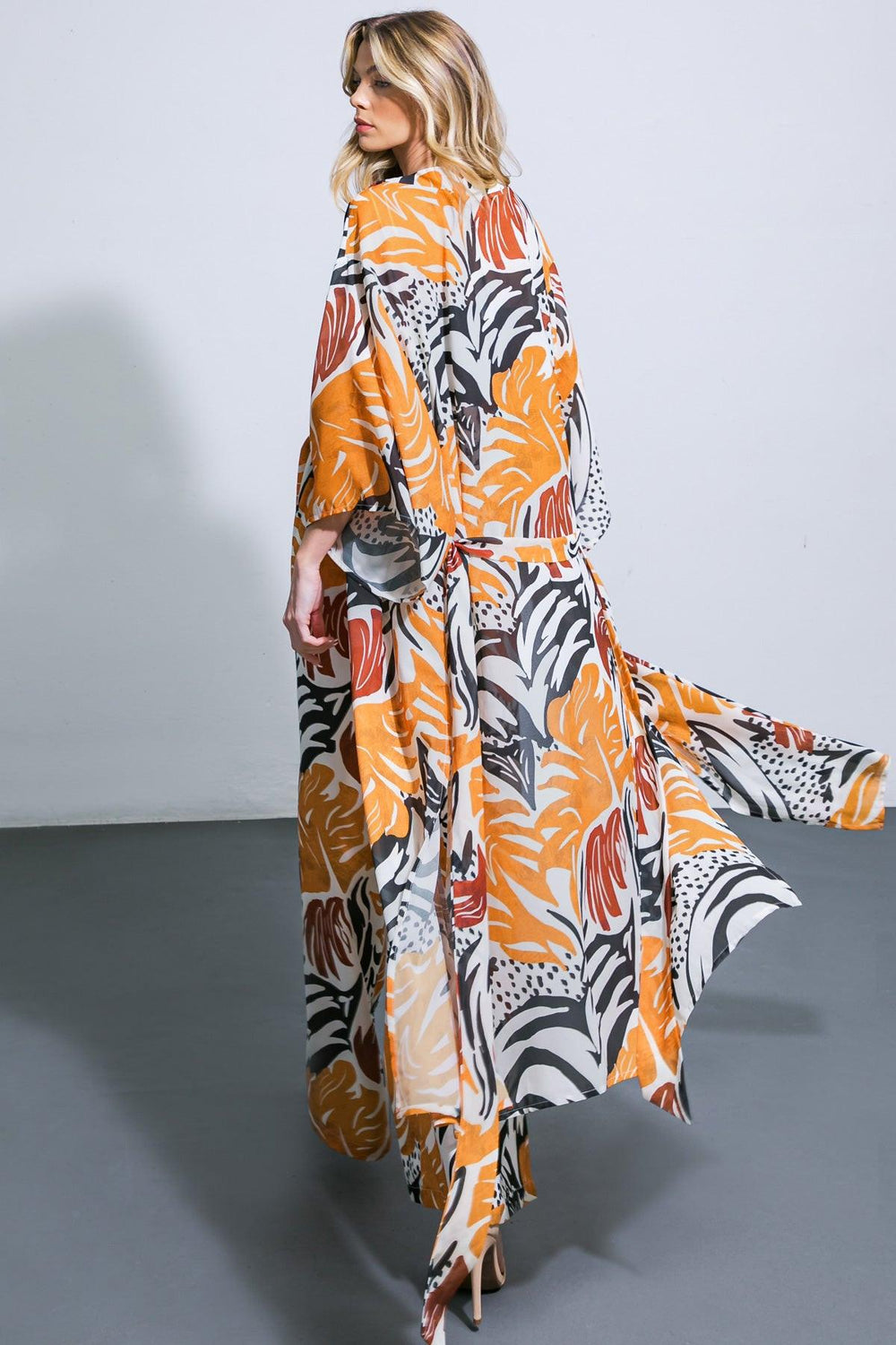 Where the Wind Woven Midi Kimono from KADOU Boutique