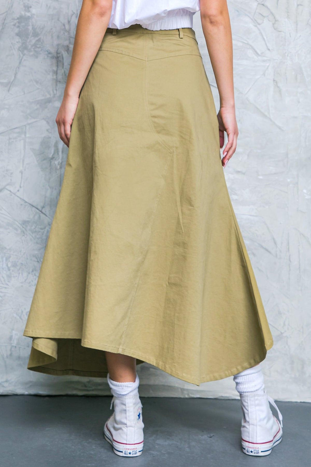 Complete Crush Twill Midi Skirt from KADOU Boutique