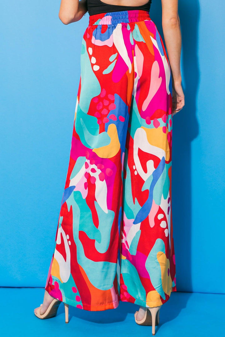 Cancun Getaway Satin Pants from KADOU Boutique