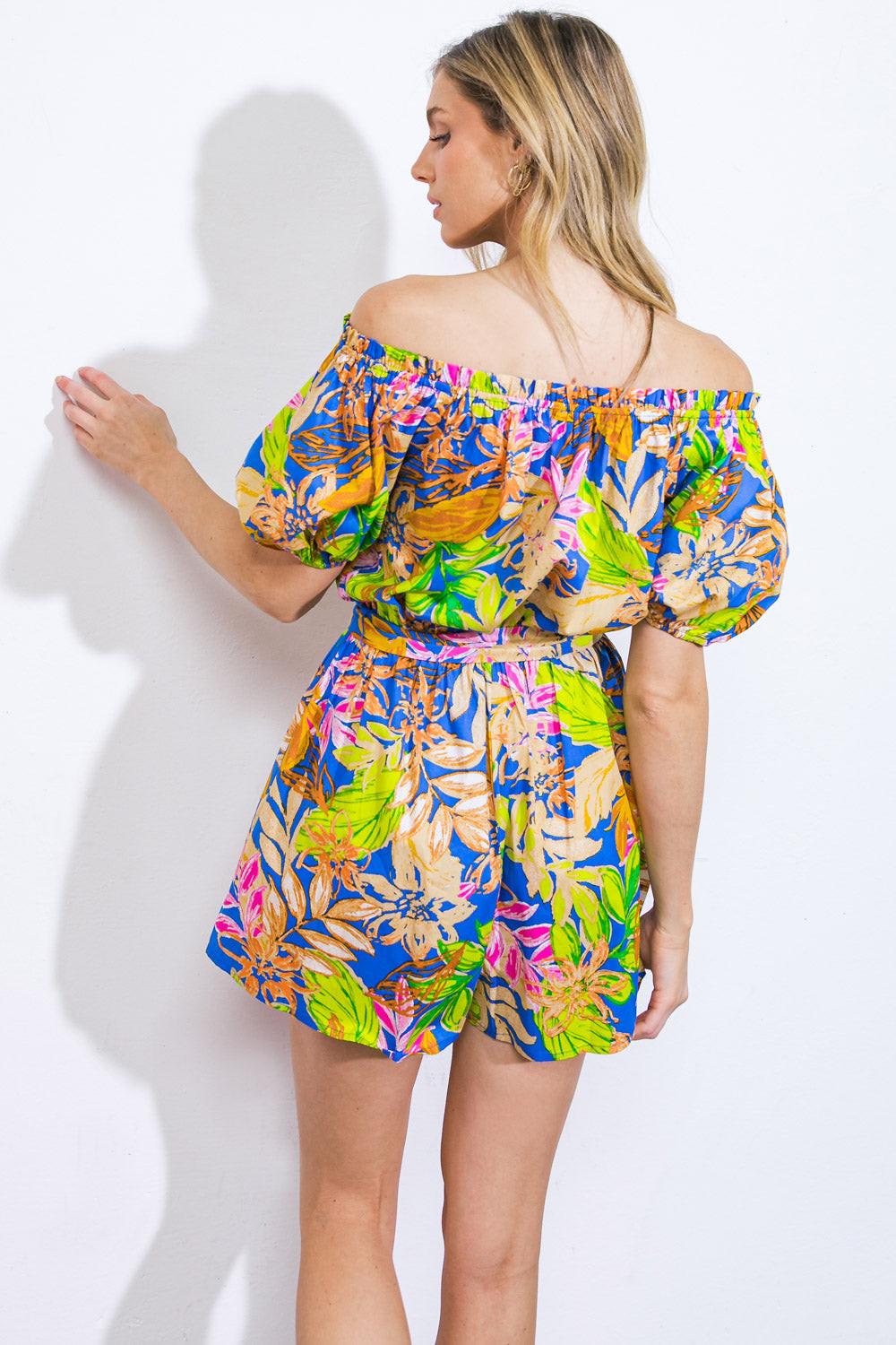 Oh So Lovely woven romper from KADOU Boutique