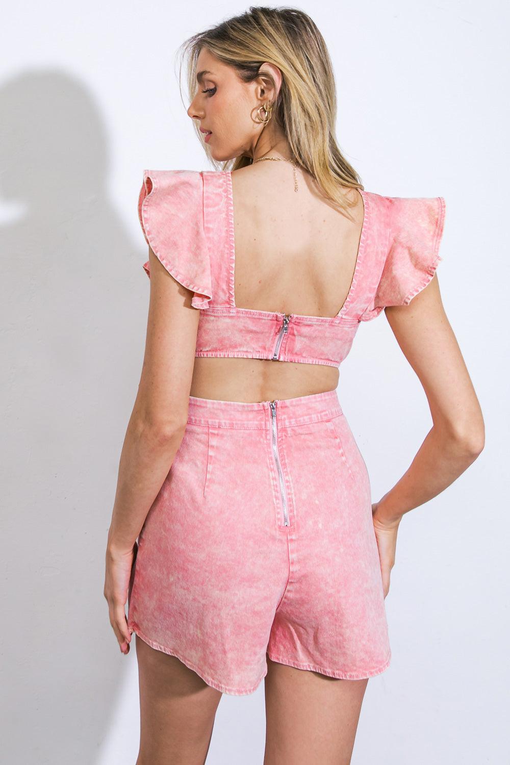 Sight of Sweetness Twill Romper from KADOU Boutique
