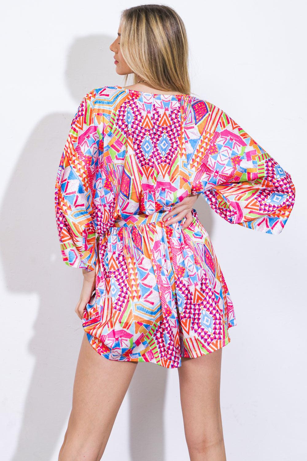 In the Leaves Woven Romper from KADOU Boutique