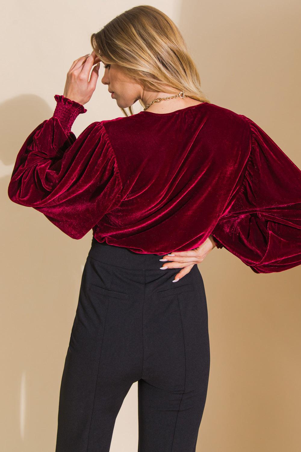 Like No Other Velvet Bodysuit from KADOU Boutique