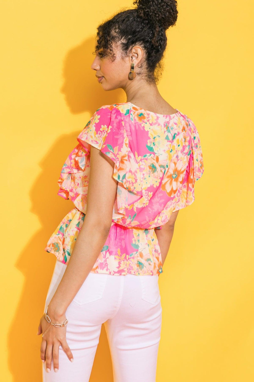 Faded View Woven Top from KADOU Boutique