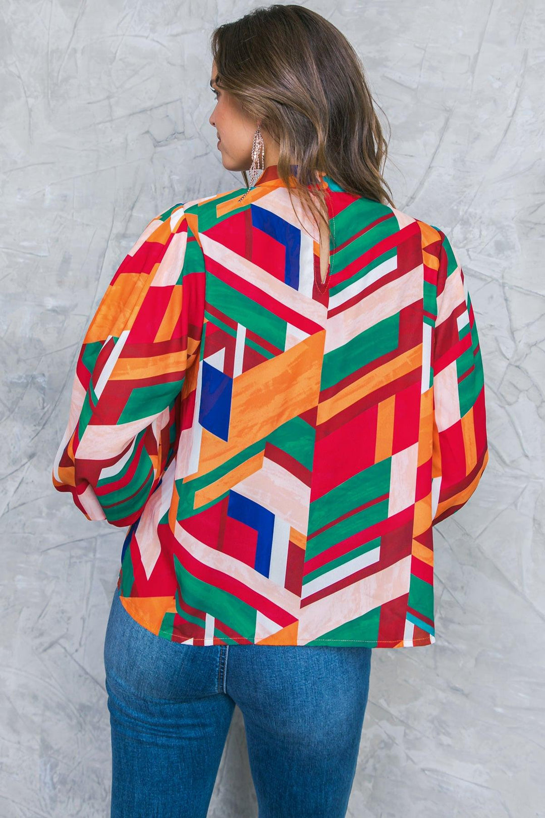 Light Up My Life Mock Neck Woven Top from KADOU Boutique