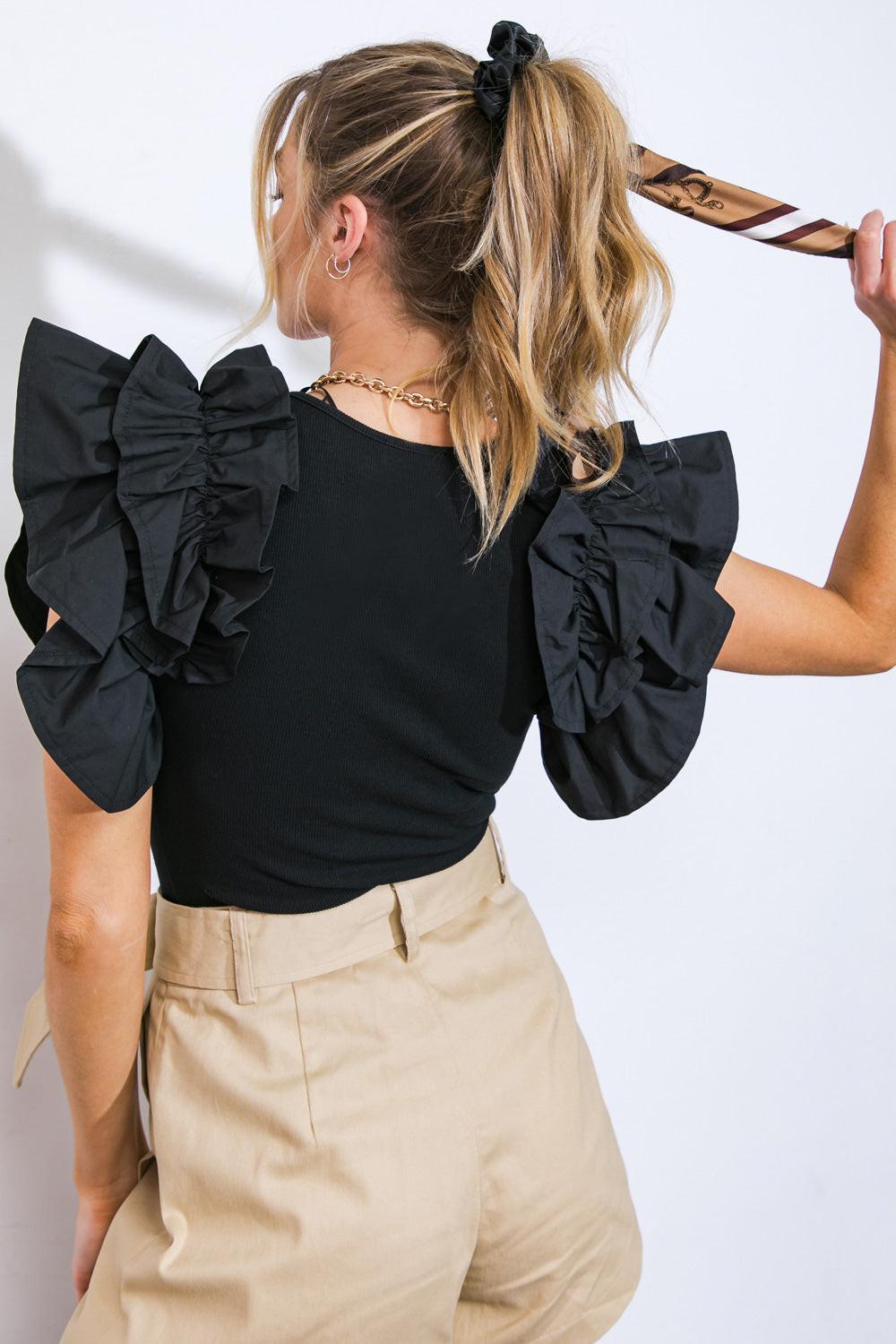 Super Star Platform Knit Bodysuit from KADOU Boutique