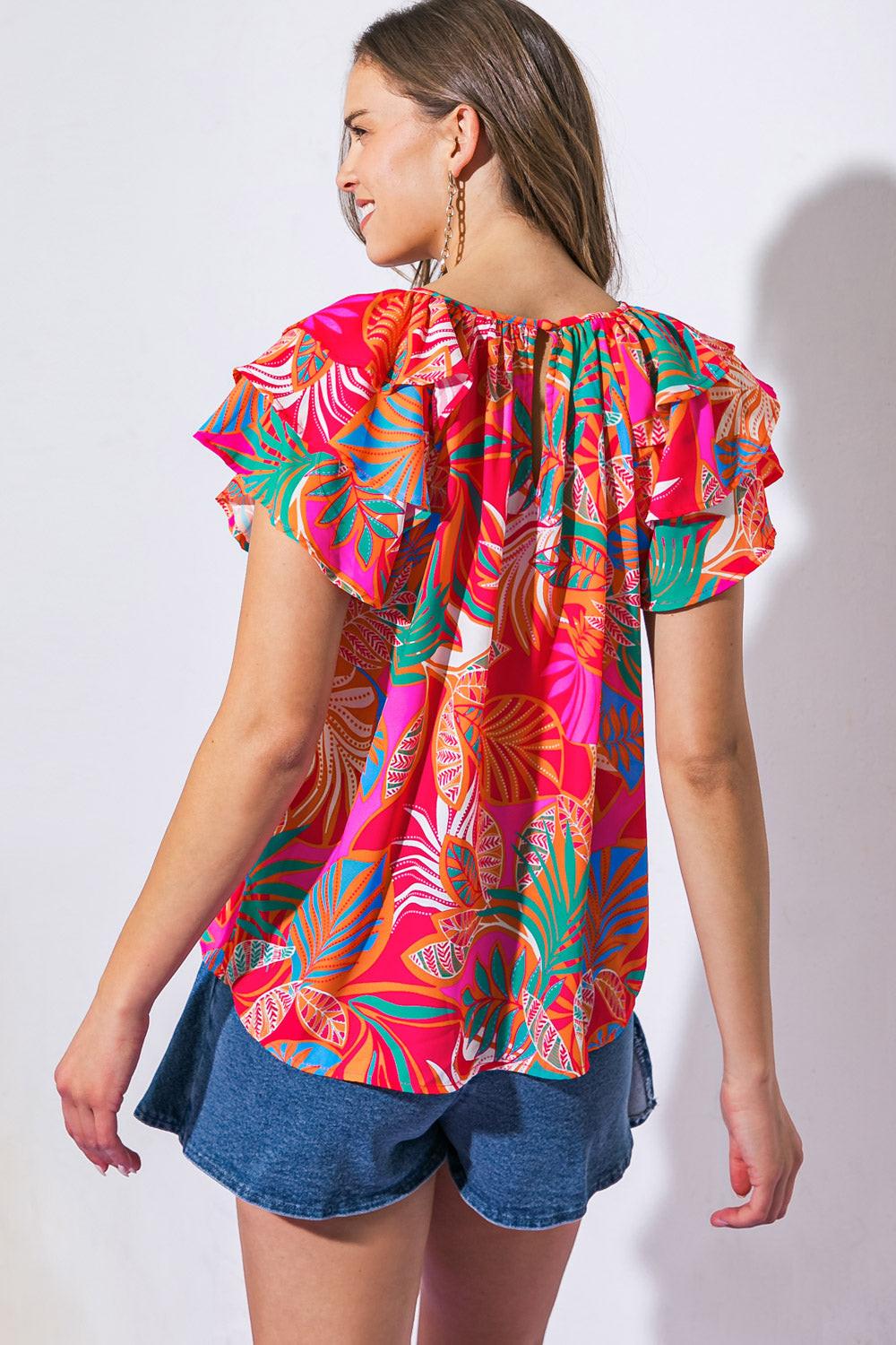 On My Mind Red Woven Top from KADOU Boutique