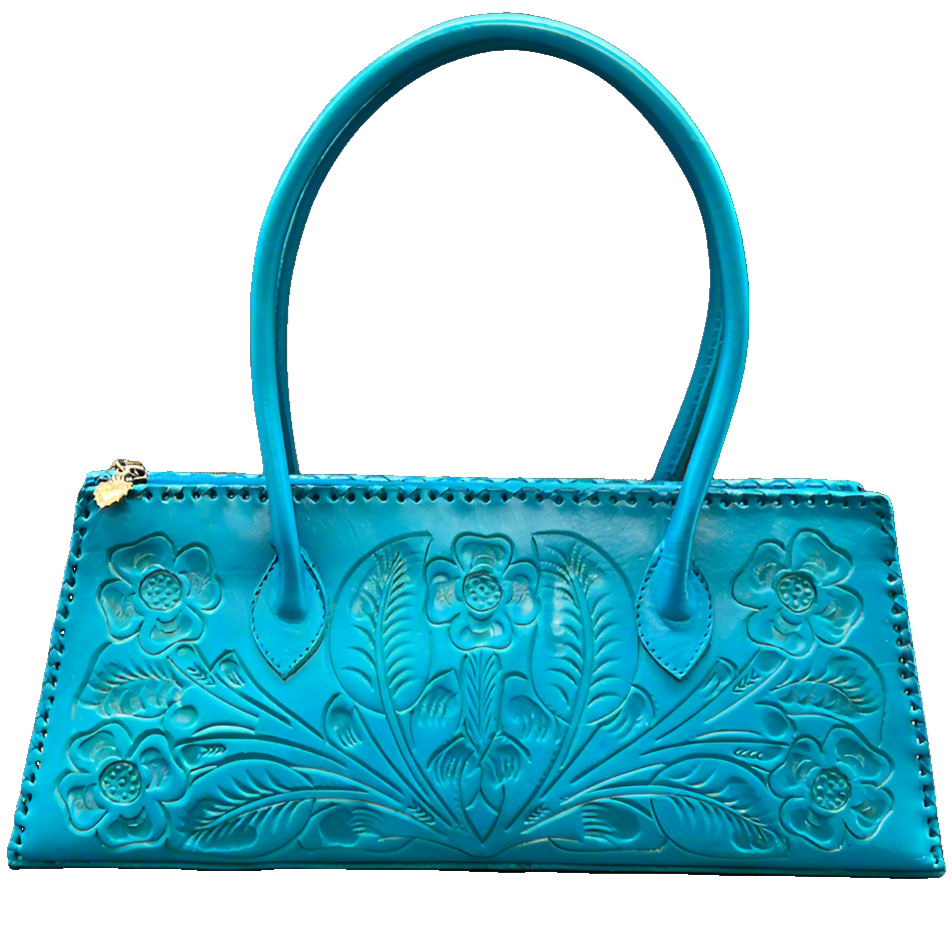 The Abby | Hand-Tooled Leather East to West Shoulder Handbag