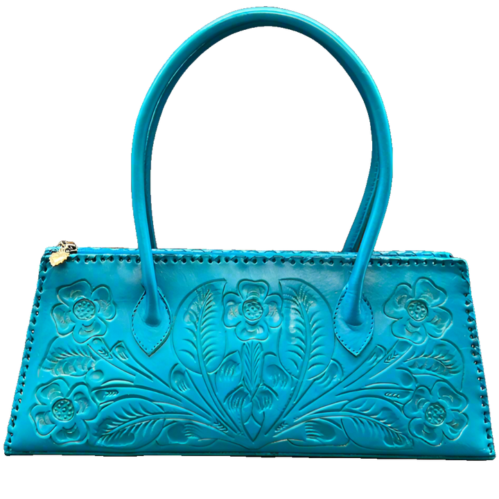 The Abby | Hand-Tooled Leather East to West Shoulder Handbag