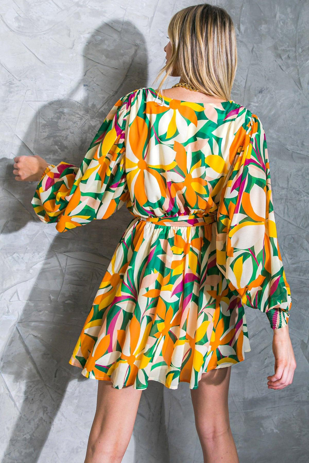 Daring Heart Woven Mini Dress from KADOU Boutique