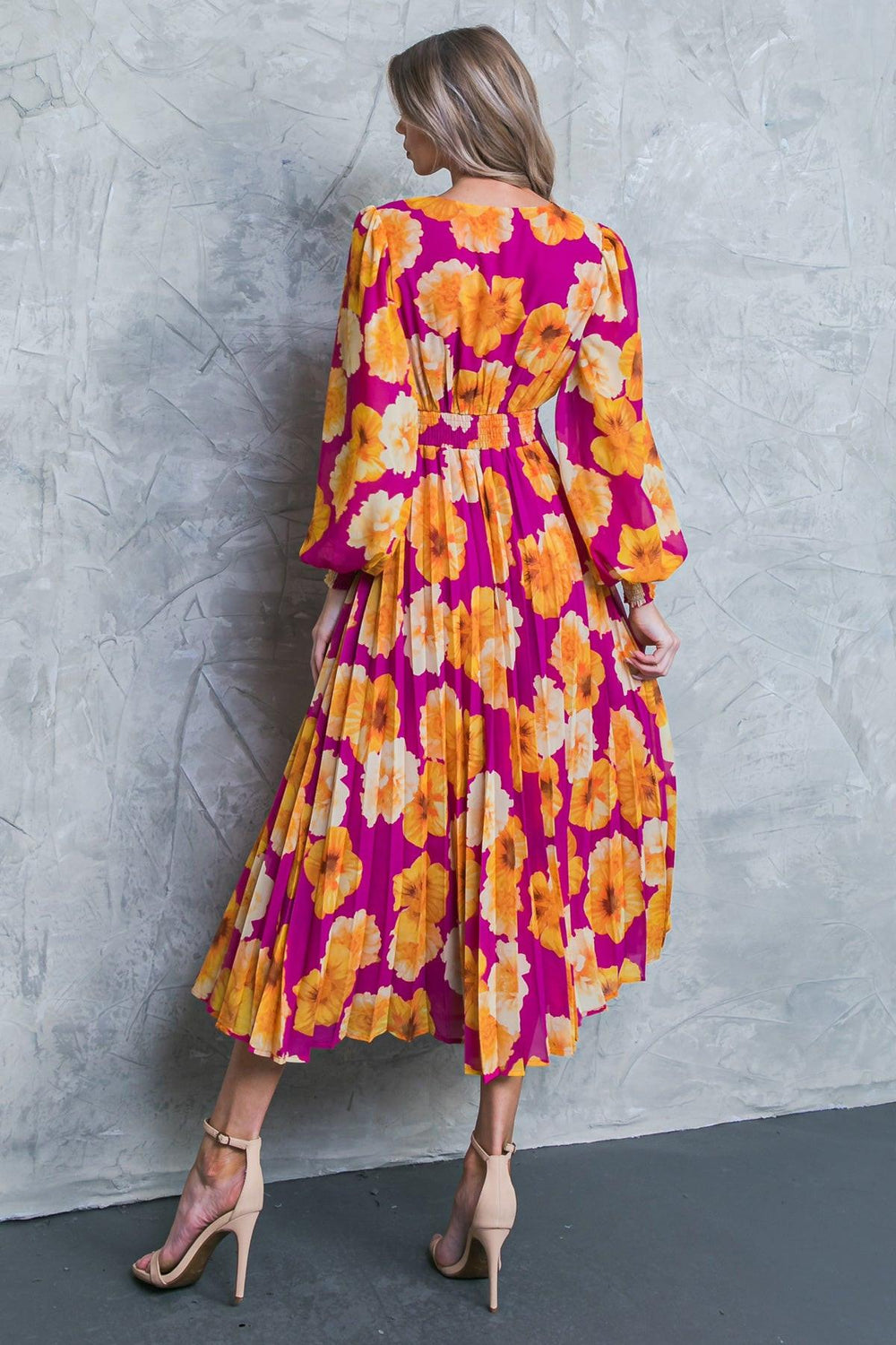 Look At Her Floral Woven Midi Dress from KADOU Boutique