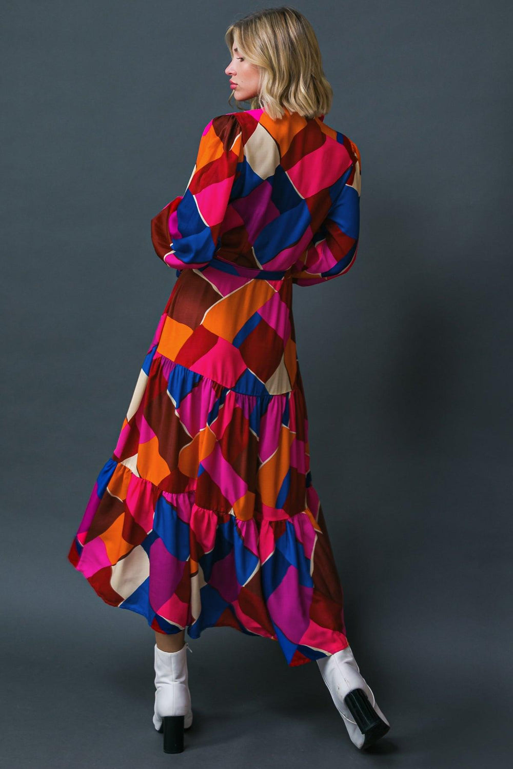 Wise Woman Woven Midi Dress from KADOU Boutique