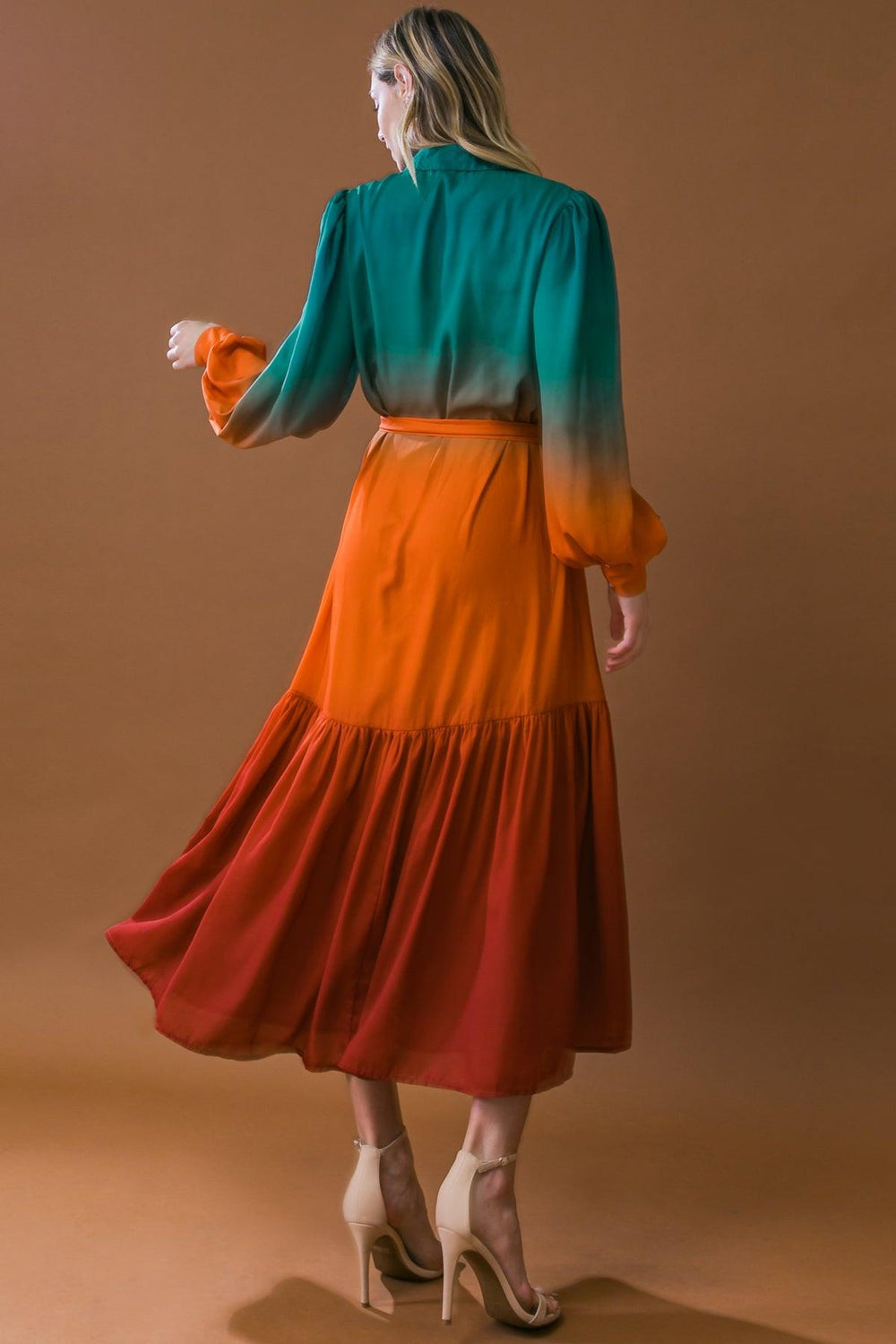 Show Stopper Woven Midi Dress from KADOU Boutique