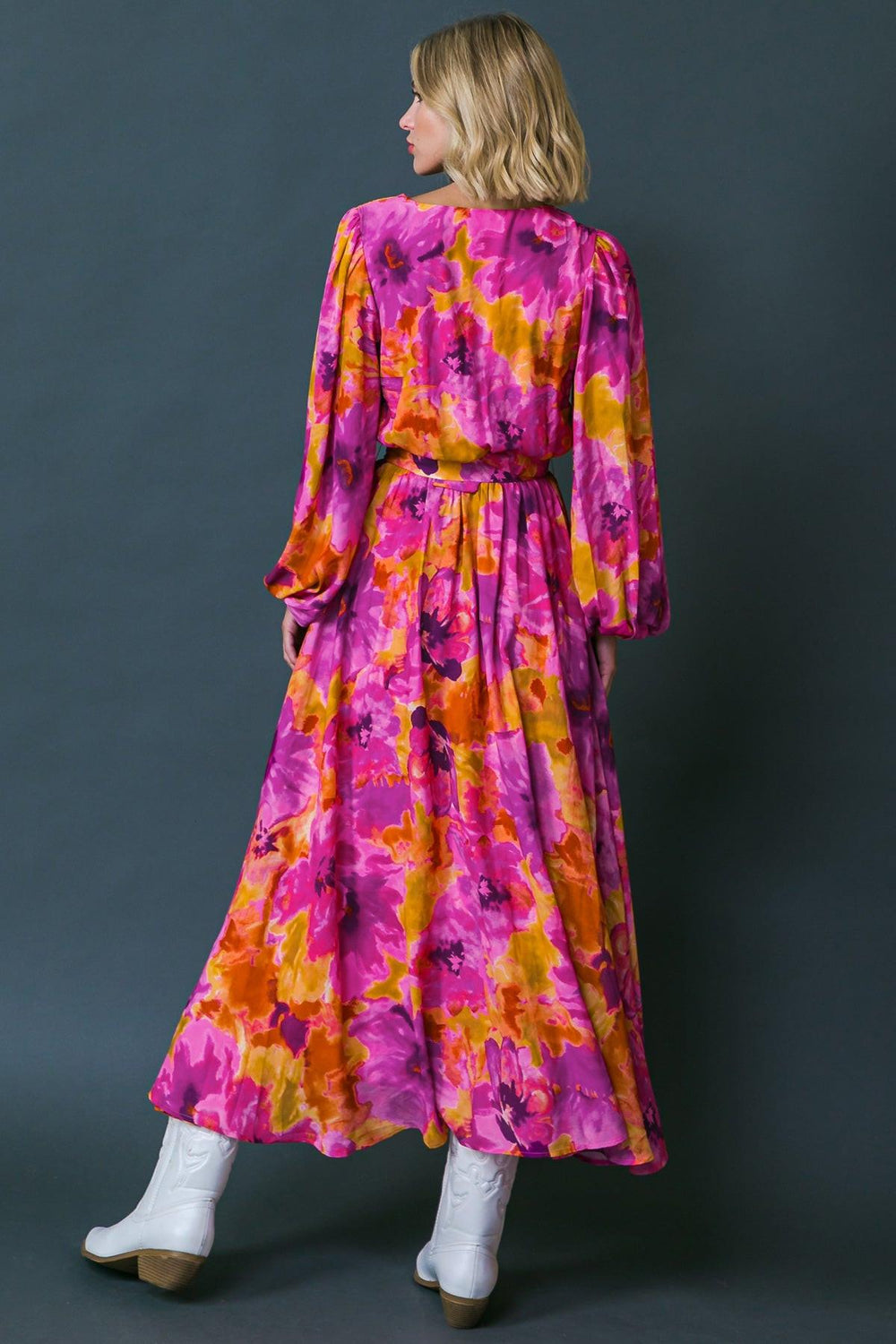 Just Watch Me Woven Midi Dress from KADOU Boutique