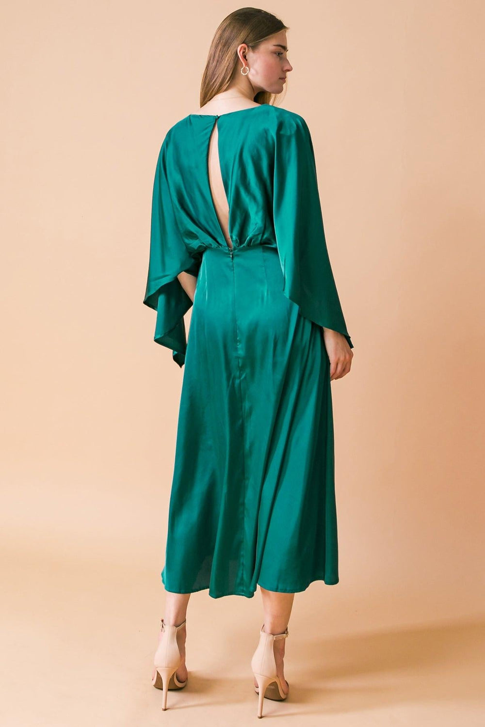 Caught Feelings Woven Midi Dress from KADOU Boutique