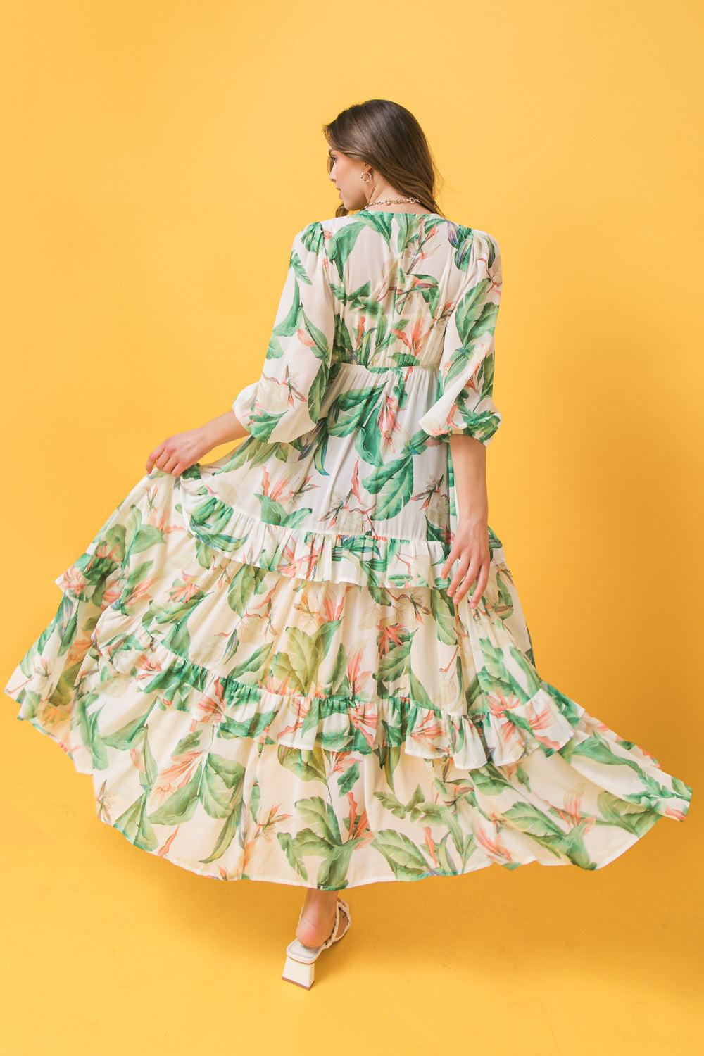 Easy Days Floral Maxi Kimono Top from KADOU Boutique