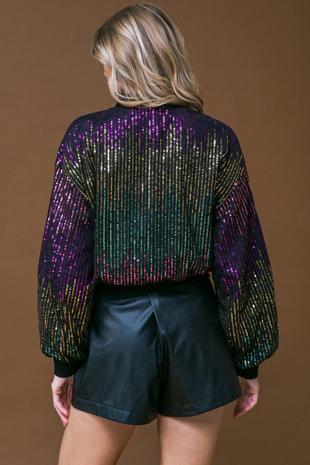 Entertain Me Sequin Bomber Jacket from KADOU Boutique