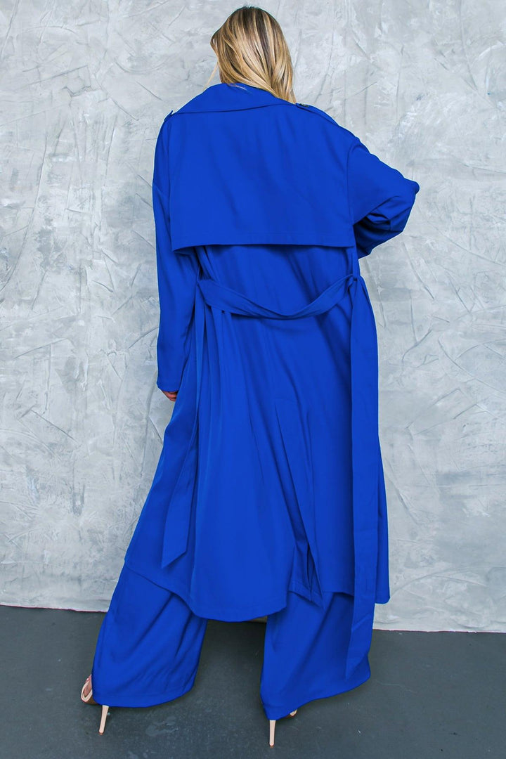 Boss Babe Woven Trench Coat from KADOU Boutique