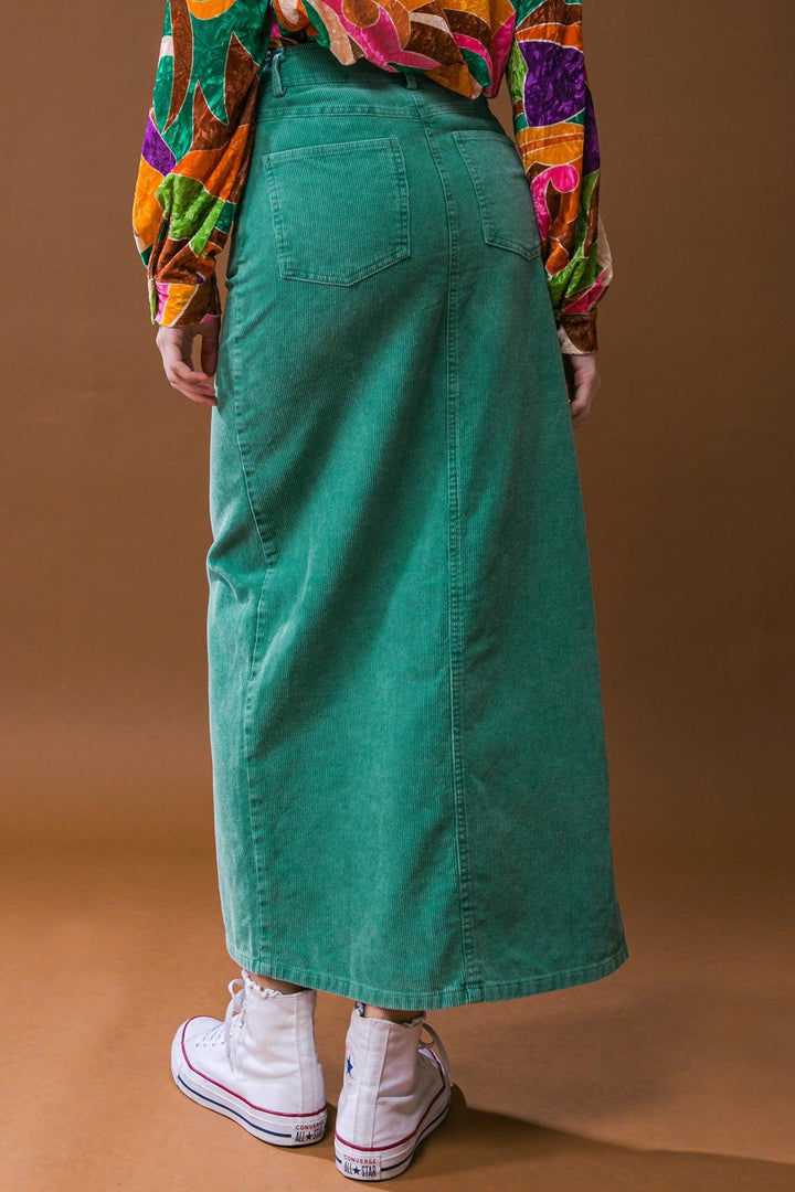 Perfect Pick Corduroy Midi Skirt from KADOU Boutique