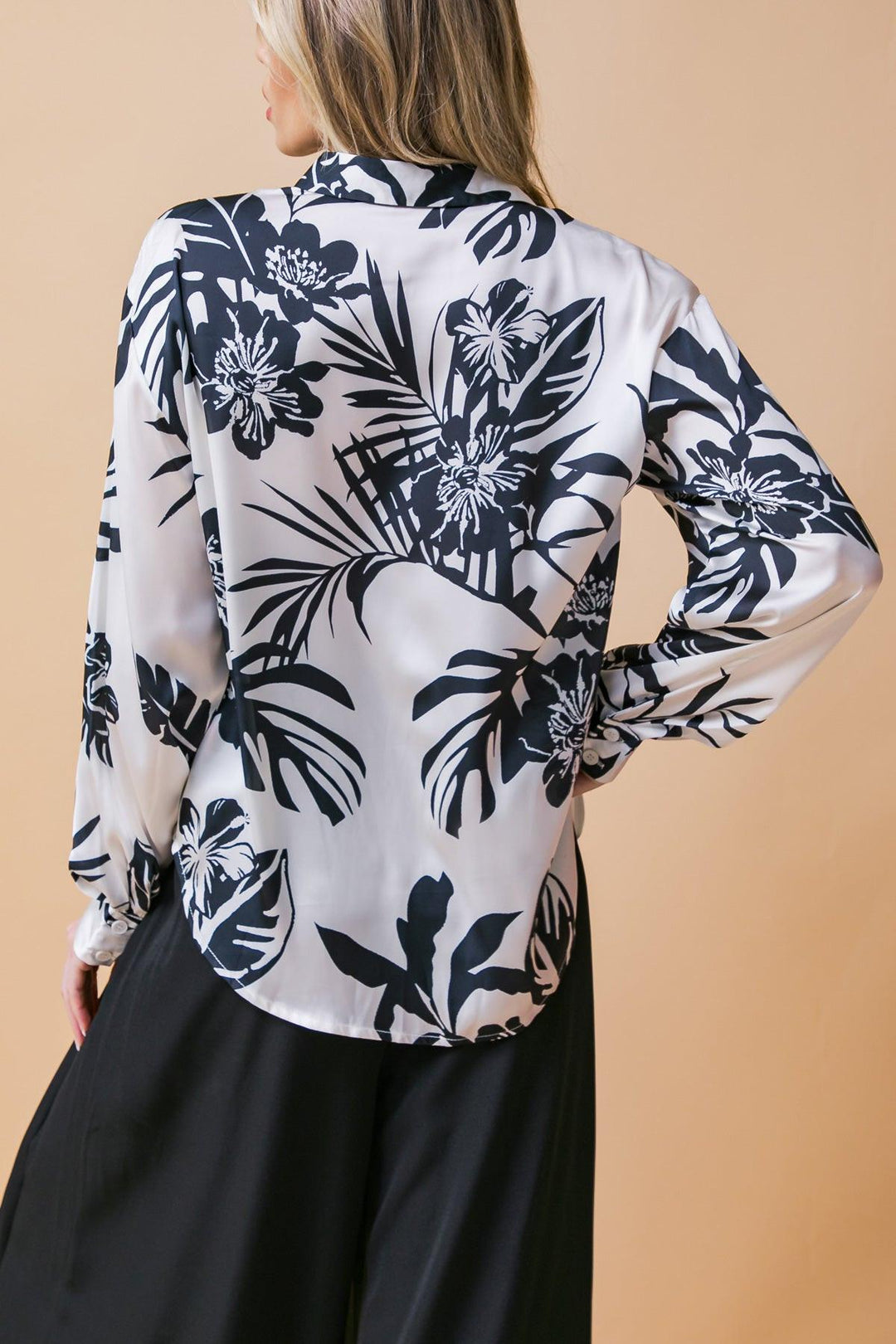 Bride and True Satin Button Down Top from KADOU Boutique