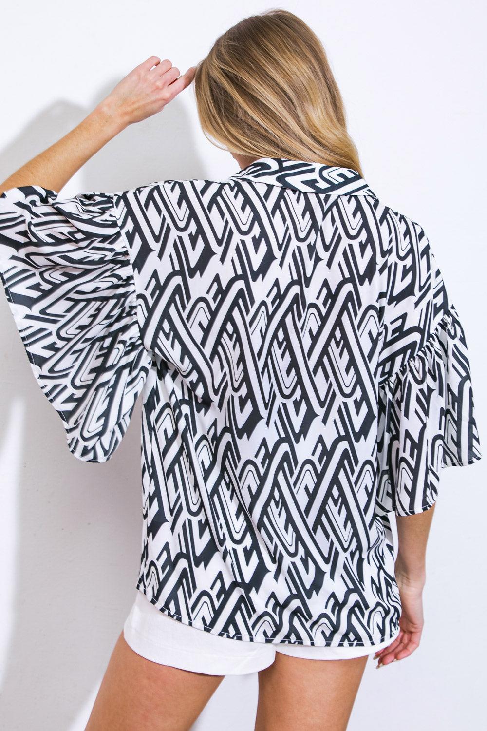 Pretty On Point Woven Top from KADOU Boutique