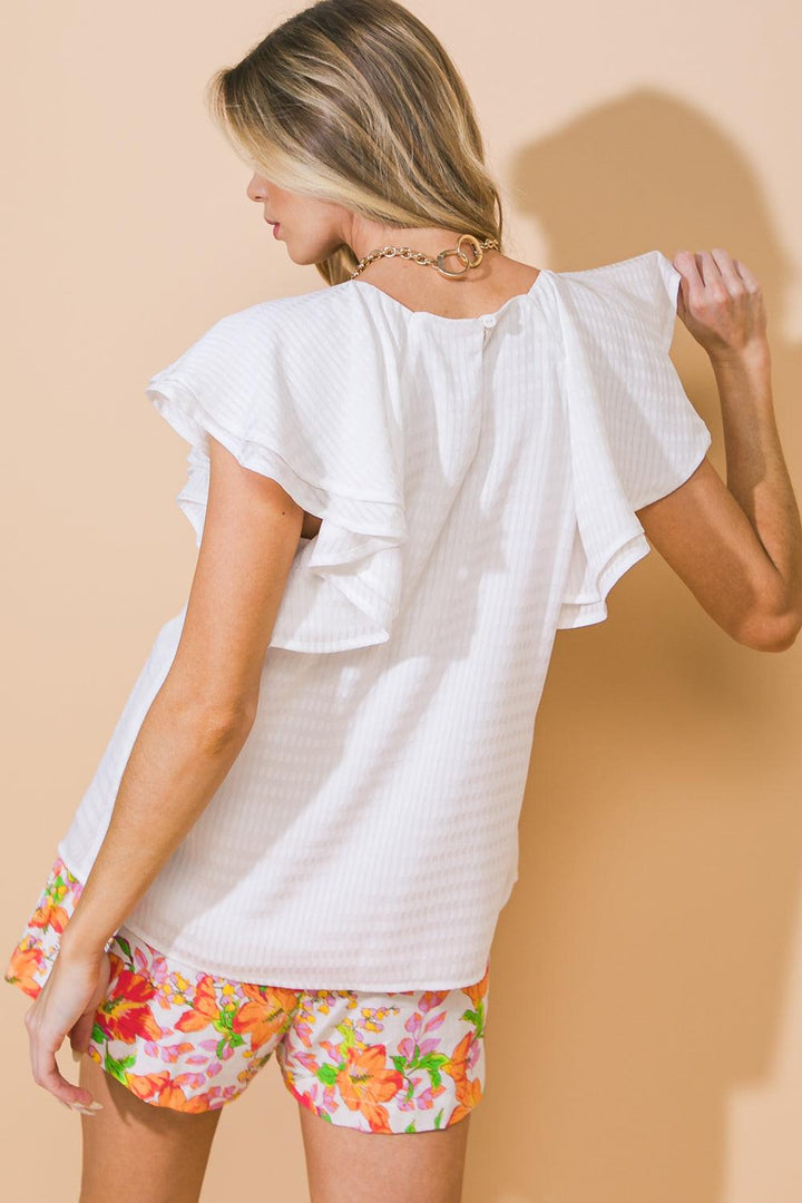 Wave Whispers Woven Top from KADOU Boutique