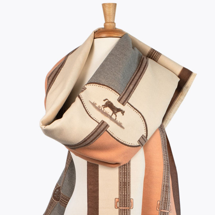 Cavelleti -  Equestrian Icon Motif Multi Color Luxe Shawl